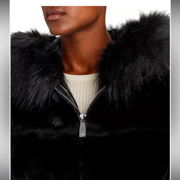 Calvin Klein Faux Fur Jacket